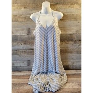 O'NEILL swimsuit cover up long Maxi dress Gray/White Size M